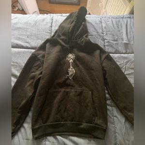 Black flower hoodie / sweatshirt